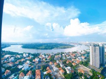 Cho Thuê Căn Hộ  Masteri Thảo Điền 65m² 2PN Tầng Cao View Sông